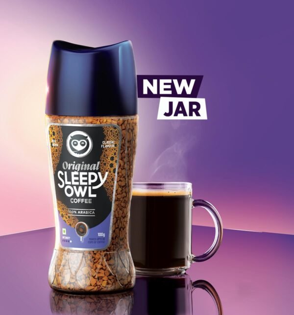Sleepy Owl Original 100% Arabica Instant Coffee | Freeze Dried Coffee Powder - 100g | Make Café Style Hot or Cold Coffee, black Coffee, Cappuccino, Latte at Home