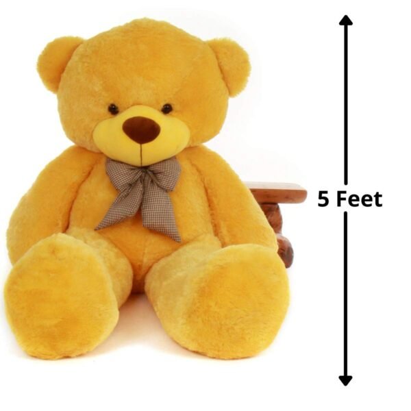 Hug N Feel 5 Feet Yellow Giant Teddy Bear Soft, Plush, and Cuddly Stuffed Animal for Kids, Birthdays, Anniversaries, Valentine's Day, and Special Occasions Large Huggable