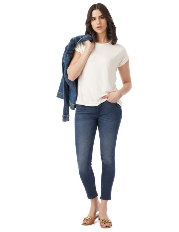 INKD Women's Airflex Skinny Fit Jeans - Mid-Rise | Cotton Blend | Lightweight | Stretchable Fabric | Classic 5 Pocket Styling
