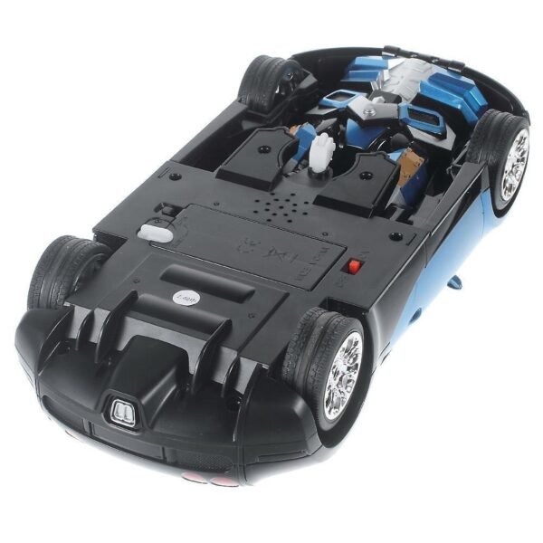 TEC TAVAKKAL Plastic Battery Operated Converting Car to Robot, Robot to Car Automatically, Robot Toy, with Light and Sound for Kids Indoor and Outdoor 3 Year, Pack of 1 (Blue)