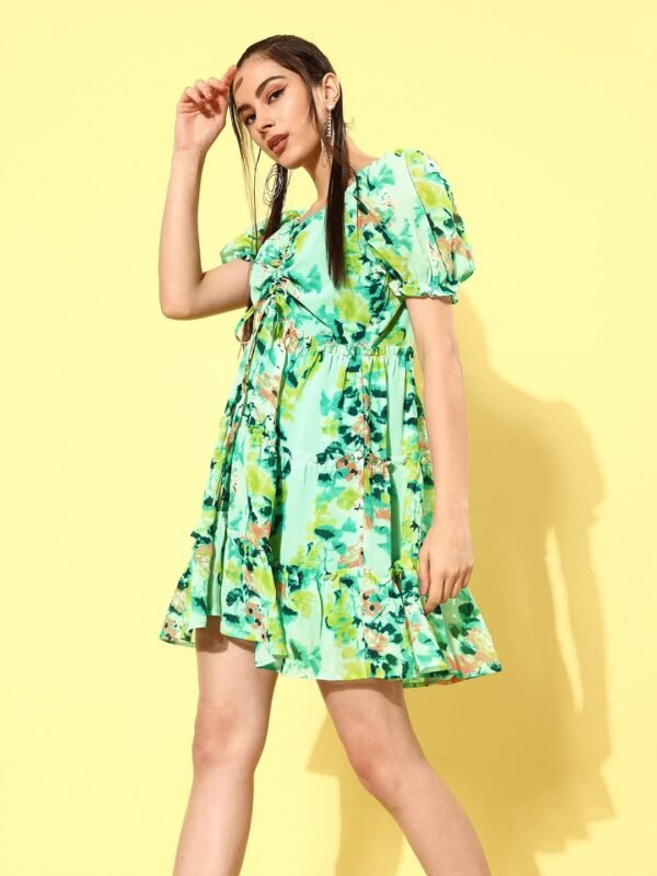 rare Women's Polyester Fit and Flare Knee-Length Casual Dress