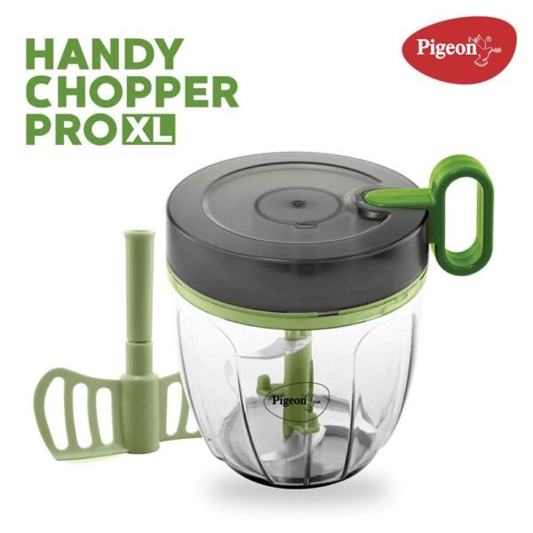 Pigeon Handy Chopper Pro XL (900 ML) for Chopping, Mincing and Whisking with 5 Stainless Steel Blades and 1 Plastic Whisker (14517)