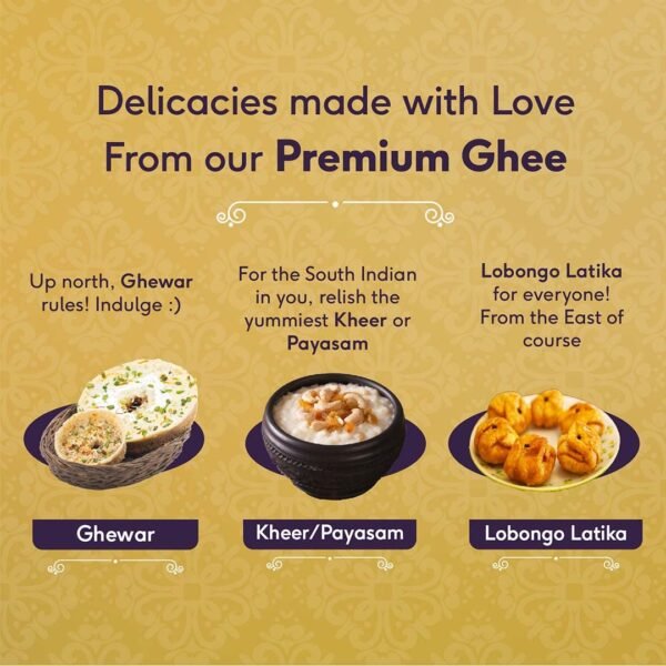 Sri Sri Tattva Cow Ghee - 500ml (Pack of 2) - Premium Cow Ghee for Better Digestion and Immunity