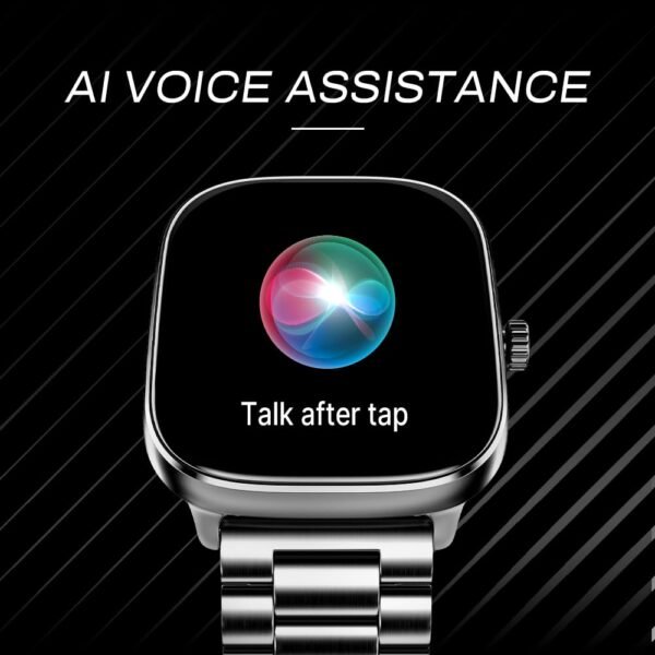 Noise New Macro Smart Watch with 2.0” HD Display,Metallic Finish BT Calling, Functional Crown, 7 Days Battery Life, Sleep Tracking, 200+ Watch Faces (Elite Black)