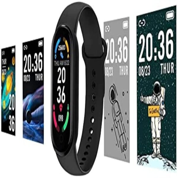 MELBON M6 Smart Band, Activity Tracker Fitness Band, Sleep Monitor, Step Tracking, Heart Rate Sensor, Kids Smart Watch for Men, Women, Black, (M-M6)