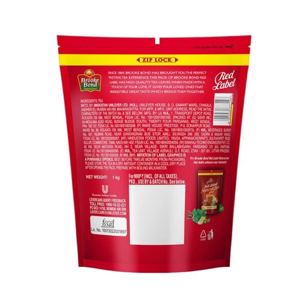 RED LABEL Tea Pouch, 1000 Grams ( Vegetarian )