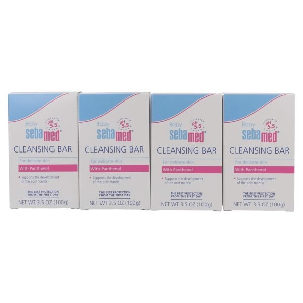 Sebamed Pure and Gentle Baby Cleansing Bar for Delicate Skin, 3