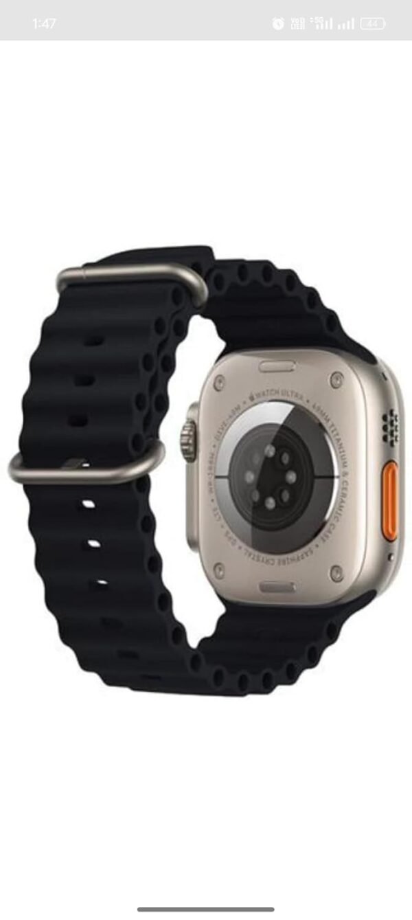 AUZU - T800 Ultra Smart Watch with Wireless Charging Smartwatch and Black Strap Colour for Boys & Girls