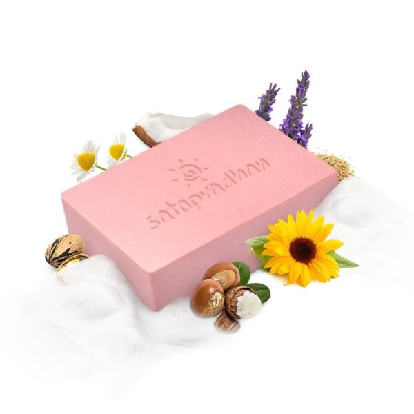 Satopradhan Moisturising Baby Soap for Sensitive Skin 100g, Handmade with Shea Butter & Kashmiri Lavender Oil, Cold Processed Organic Baby Soap Bar, Infant Soap, Lavender Soap