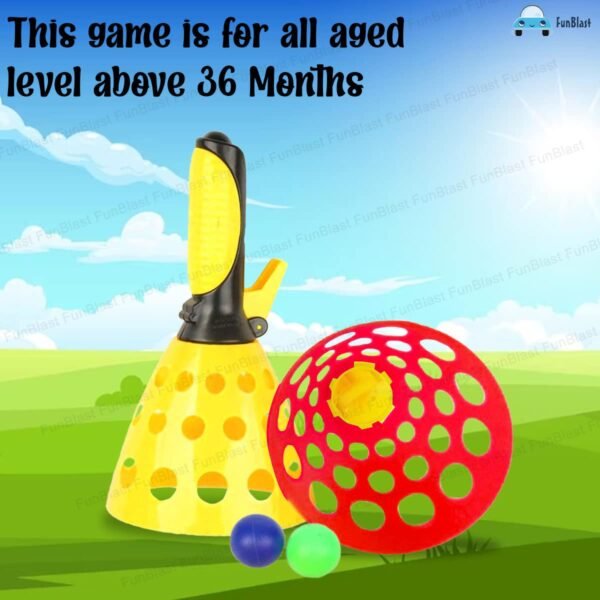 FunBlast Click and Catch Twin Ball Game Indoor Outdoor Toy Set, Pop & Catch Ball Play Fun Boys & Girls (Color May Vary)