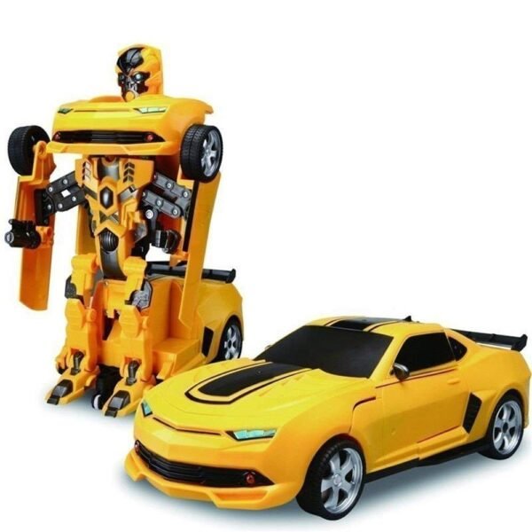 Cable World Plastic Battery Operated Converting Car to Robot, Robot to Car Automatically,Robot Toy, with Light and Sound for Kids Indoor and Outdoor 3 Year, Pack of 1
