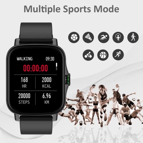 Maxima Max Pro X6 Calling Smartwatch with Premium Speaker & Mic,Accurate SpO2 Monitoring, 8 Fitness Modes,Social Media Alerts,Multiple Watch Faces,1.7" Full HD Display (400 Nits)-Black