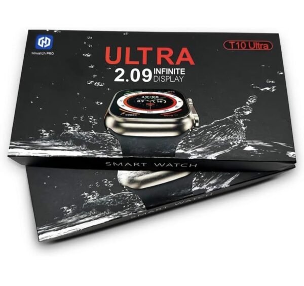 T10 Ultra Smartwatch 2.09" inch Big Display Sleek Design Metal Body with 53mm Real Screws Calling Wireless Charging with Activity Tracker Compatible with All Android (Orenge)