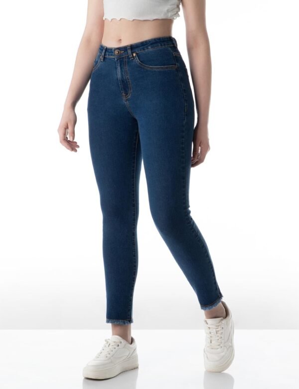 INKD Women's Slim Fit Jeans - Mid-Rise| Enzyme Wash and Classic 5 Pocket Styling