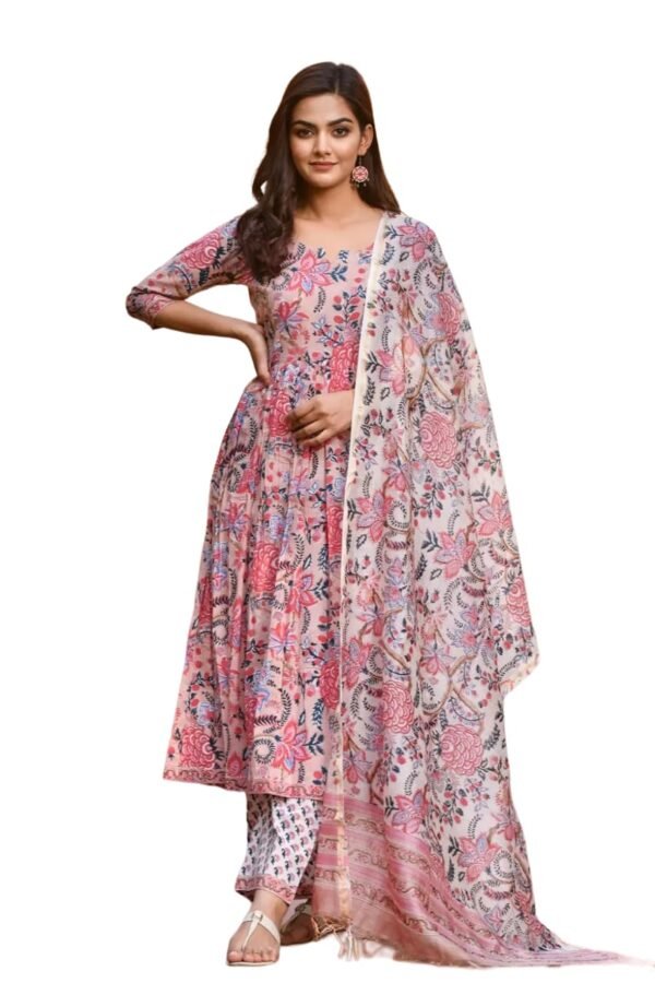 LookMark Women's Cotton Blend Kurta Set