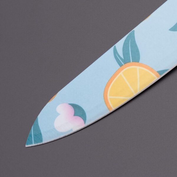 Knife Set for Kitchen ^ Professional 3 Pieces High Carbon Stainless Steel Colour Printed Coated Chef Knife I Utility Knife I Sontuku Knife I Kitchen Knives with Ergonomic Handle (Light Blue)
