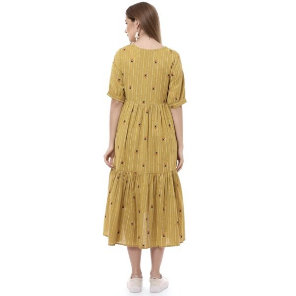 Rangriti Women's Cotton Fit and Flare Knee-Length Dress