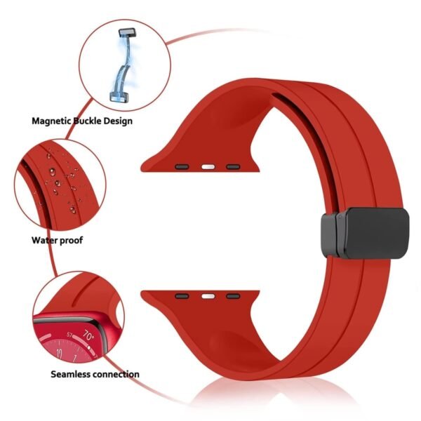 VEMIGON Compatible with Apple Watch Straps 46mm 45mm 44mm 42mm 49mm 41mm 40mm 38mm Women Men, Soft Silicone Magnetic Buckle Sport Bands for iWatch Series 10 9 8 7 6 5 SE/SE2 4 3 2 1 Ultra