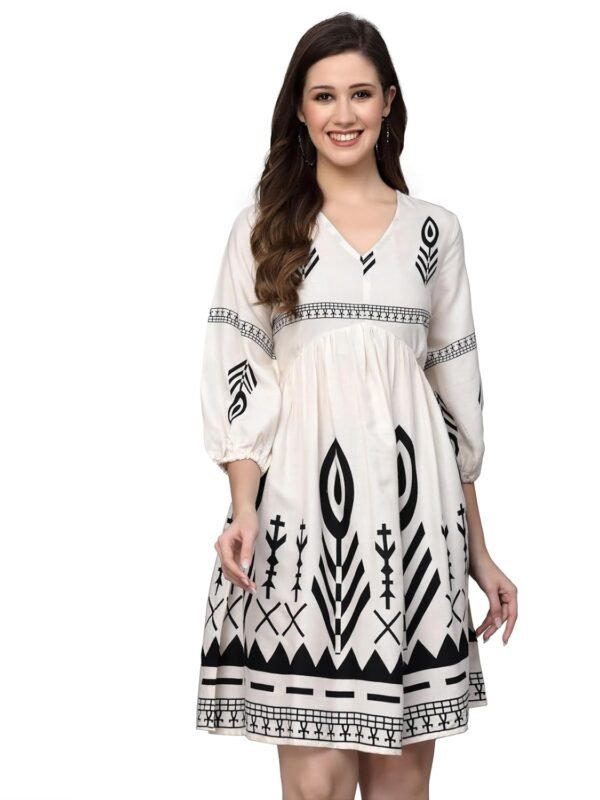 Stylum Women's Rayon Fit and Flare Knee-Length Dress