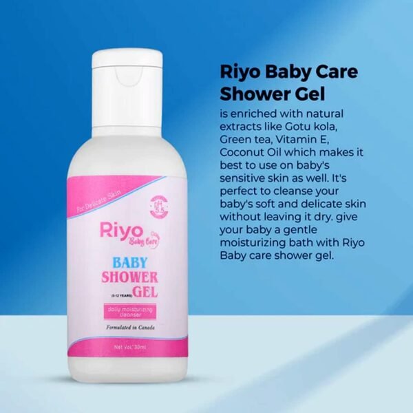 Riyo Baby Care Complete Baby Care Combo | 4 Skin & Hair Care Products | Baby Baby Lotion, Shower Gel, Massage Oil & Baby Shampoo | Baby Care Travel Kit (30ml each)