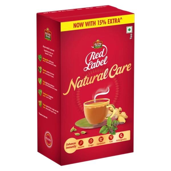 Brooke Bond Red Label Natural Care Tea, With 5 Ayurvedic Ingredients, 500/575 Grams, Black Tea, (Weight May Vary)