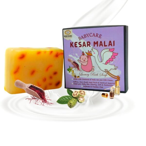 CHEKORGANICS BODYHUES Babycare - Kesar malai soap 100gm