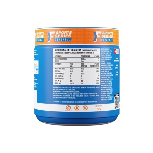 Fast&Up Creatine Monohydrate (Pack of 250g Powder, 83 Servings, Unflavored) Supports Muscle Endurance & Improved Athletic Performance, Provides Energy for Intense Workout