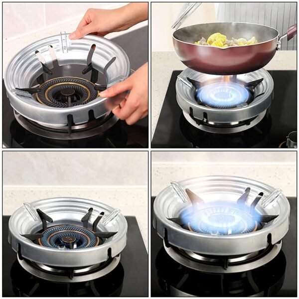 Khaitan 2 Burner Nano Black Toughened Glass | LPG Cooktop I Manual Ignition Stove | Ergonomic I Gas Stove Combo - 2B Nano + Hindflame (Pack of 2) Gas Saver Stand Premium Silver Colour