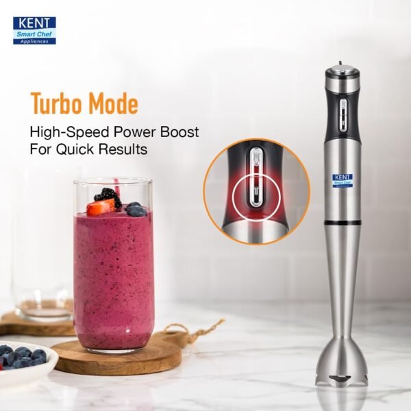 KENT 16044 Hand Blender Stainless Steel 400 W | Variable Speed Control | Easy to Clean and Store | Low Noise Operation