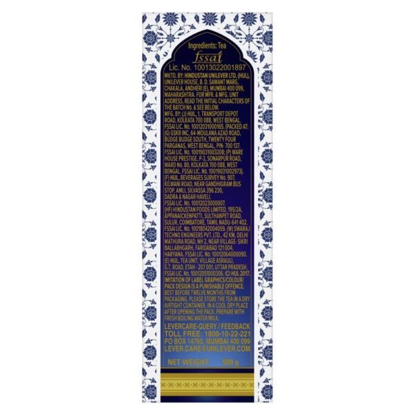 Taj Mahal South Tea 500 g Pack, Rich and Flavourful Chai - Premium Blend of Powdered Fresh Loose Tea Leaves
