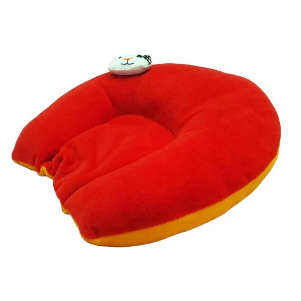 Baby Care Products - Mustard Seeds Head Shaping Baby Pillow | Cotton Mattress Protector Drysheet | Rattle Fruit Feeder with Storage Box | China Bibs (Mustard Seed Pillow Red for 0-9 Months)