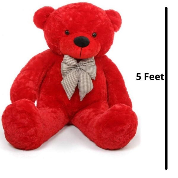 HUG 'n' FEEL SOFT TOYS Teddy Bear 5 Feet, Soft Toys (5 Feet, Red)