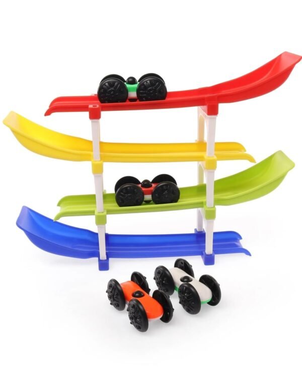 Toy Imagine 4 Car Ramp Race up The Excitement: Racer Ramp Car Toy for Boys and Girls - Birthday Gift for Thrilling Racing Fun
