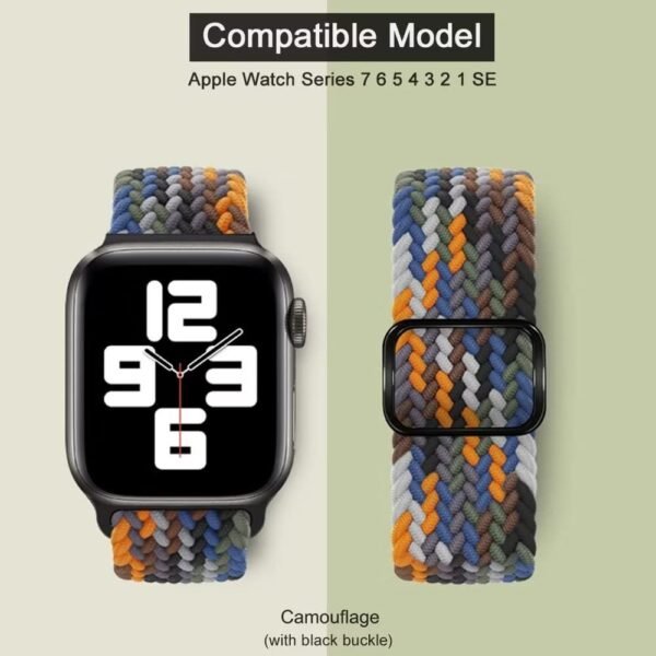 VEMIGON Compatible with Apple Watch Straps 38mm 40mm 41mm 42mm 44mm 45mm 46mm 49mm, Solo Loop Nylon Braided Sport Band for iWatch Series 10 9 8 7 6 SE 5 4 3 2 1 Ultra Ultra 2 (Watch is Not Included)