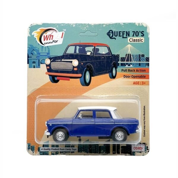 Amisha Gift Gallery Car Toy for Kids Queens 70 Toy Model Fiat Openable Doors Pull Back Action Collectible Model for Kids Car Model Gift Toys for Kid Vehicle Colors as Per Availability Blue
