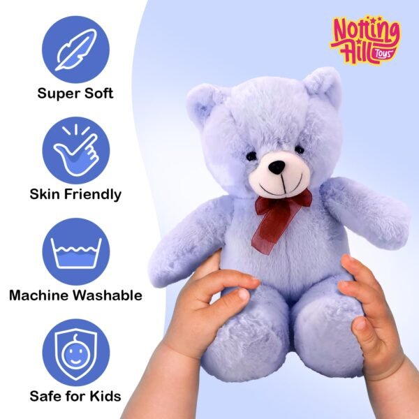 Notting Hill Plush Blue Teddy Bear 42cm for Infants Toddlers and Kids | Soft Lovable Stuffed Toy | Ideal Gift | Safe Fun and BIS-Compliant