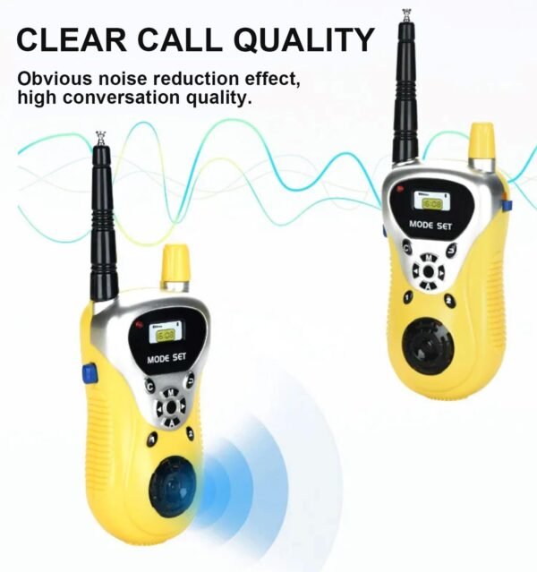 VGRASSP Walkie Talkie Toys for Kids 2 Way Radio Toy for 3-12 Year Old Boys Girls, Up to 20 Meter Outdoor Range Yellow