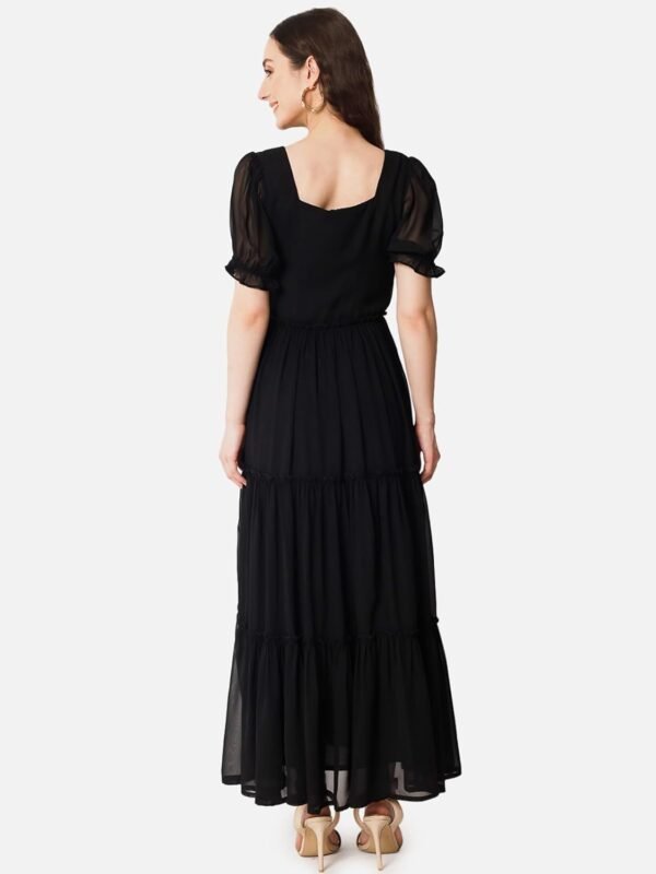 Femvy Designer Georgette Solid Gown for Women 761