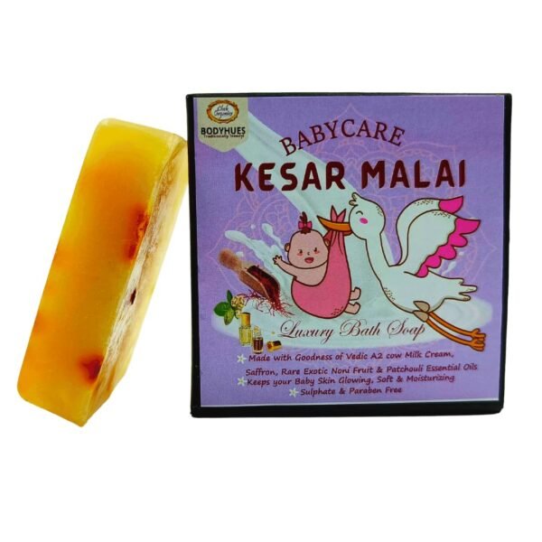 CHEKORGANICS BODYHUES Babycare - Kesar malai soap 100gm