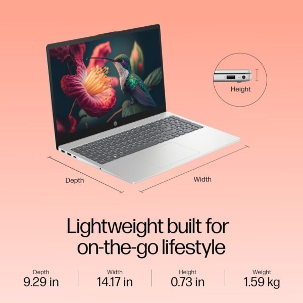 HP 15 Core i5 13th Gen (8GB RAM/512GB SSD/FHD/Windows 11/MS Office 21/Backlit Keyboard/15.6” (39.6cm)/Silver/1.59kg) hr0000TU Laptop