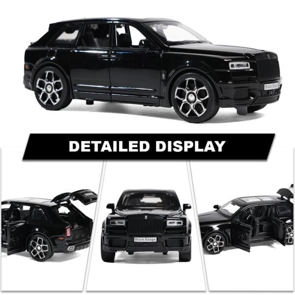 Wembley Pull Back Car Toy Die-cast Model Car 1:32 Scale Metal Car Pull Back Toy Vehicle with Openable Doors & Light Engine Sound Realistic Collectible Car Boys Kids 3+ Years & Above – Black