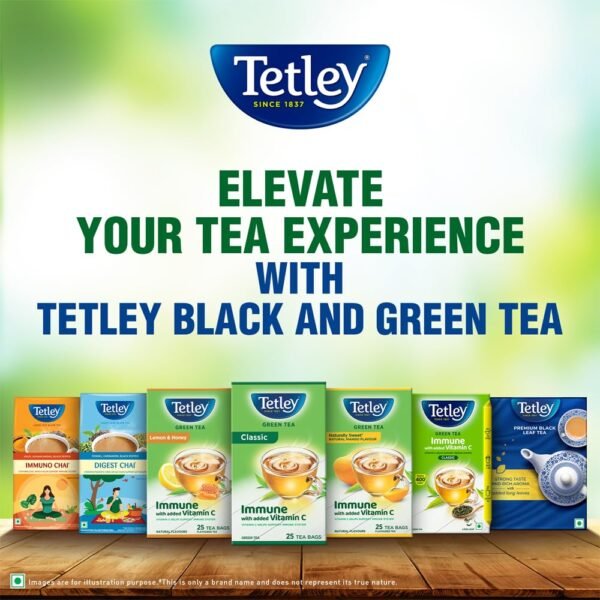 Tetley Green Tea Immune, With Added Vitamin C, Classic Green Tea Flavour 100gram (80 cups), Green, Loose Leaves