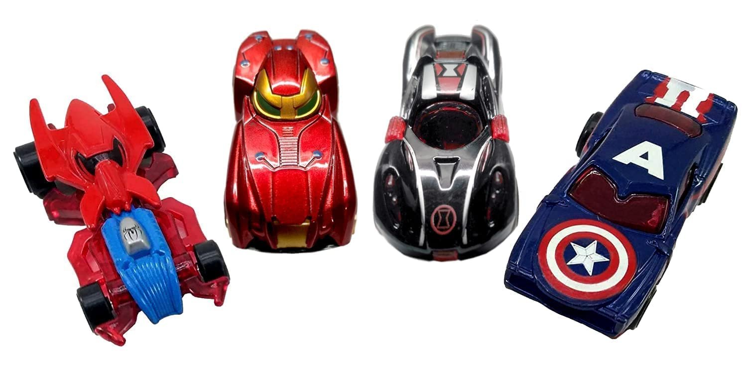 Umadiya® Mini Metal Die Cast Car Set of 6 & 4 Toy Vehicle Play Set Free Wheel High Speed Unbreakable Car, Small Racing Car for Exciting Playtime Adventures, Movie Vehicles Car for Kids (Set of 4)
