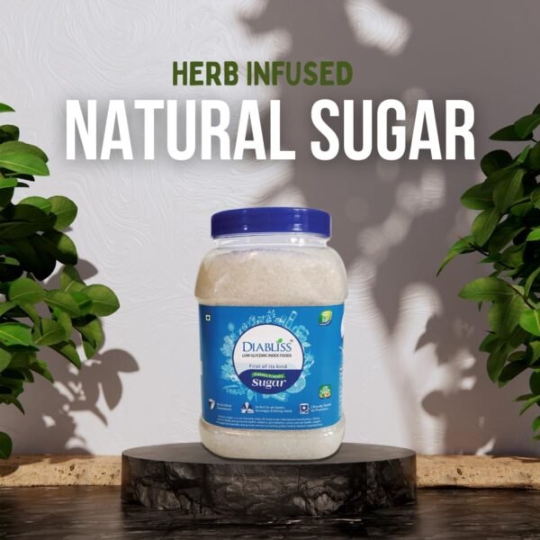 Diabliss Diabetic Friendly Herbal Cane Sugar,No Chemicals & Artificial Sweeteners,Low Glycemic Index(GI) Diet-Clinically Tested Healthy Natural Substitute For Diabetes/Blood Glucose Management,1Kg Jar