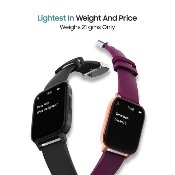 TAGG Verve NEO Smartwatch 1.69" HD Display | 60+ Sports Modes | 10 Days Battery | 150+ Maximum Watch Face Library | Waterproof | 24 * 7 HeartRate & Blood Oxygen Tracking | Games & Calculator | Black