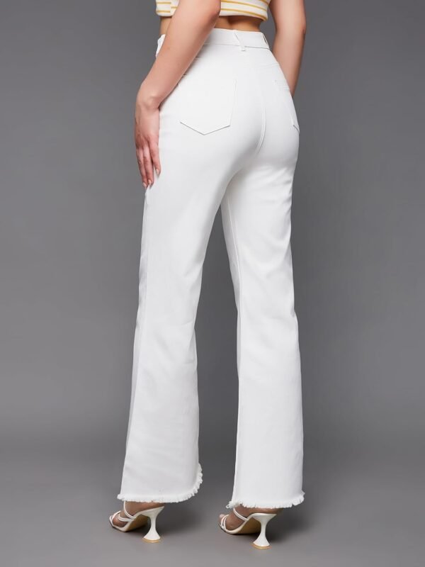 Miss Chase Women's Bootcut High/Mid Rise Regular/Cropped Stretchable Denim Jeans (Plus Size)
