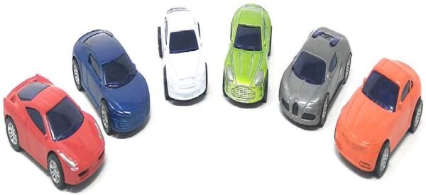 SUPER TOY Push Go Metal Die Cast Car Toy - Pack of 6 for 3+ Years Old Kids, Multi Color