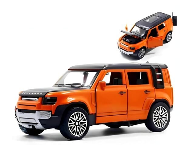 Toyshine Die Cast SUV Model Vehicle Toy Car with Pull Back Function Along with Opening Doors and Back Feature for Kids Boy Girl 3+, Orange