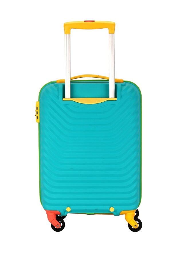 American Tourister Trolley Bag for Travel|Splash 55 Cms Polycarbonate Hardsided Small Cabin Luggage Bag|Speed_Wheel 8 Wheel Suitcase for Travel|Trolley Bag for Travelling, Coral/Teal