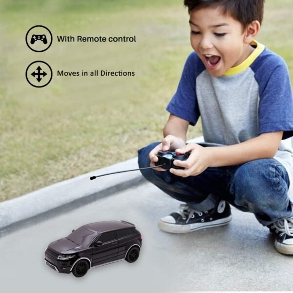 Wembley RC Car Rechargeable Remote Control Car for Kids Mini 1:24 Scale High Speed Racing Car - Black